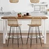 Baro taburetė 2 pcs Natūrali 44 x 55 x 109 cm Ratana ir Plienas