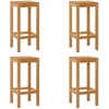 Baro taburetė 4 pcs Natūrali 35 x 35 x 75 cm Kieto teka medžio