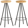 Baro taburetės, 2vnt., neapdorota mango mediena