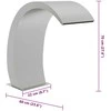 Baseino fontanas su LED, 22x60x70cm, nerūdijantis plienas 304