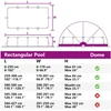 Baseino kupolas 405 x 405 x 192 cm PVC Skaidrus