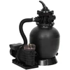 Baseino smėlio filtras su priešfiltriu, juodos spalvos