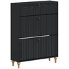 Batu skrynia ALKMAAR 78 x 24 x 103 cm Apdirbta mediena Juoda