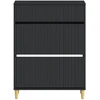 Batu skrynia ARNHEM 78 x 24 x 103 cm Apdirbta mediena Juoda