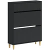 Batu skrynia ARNHEM 78 x 24 x 103 cm Apdirbta mediena Juoda