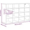 Batu skrynia 103 x 30 x 67 cm Apdirbta mediena Betono pilka