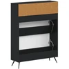 Batu skrynia BREDA 78 x 24 x 103 cm Apdirbta mediena Juoda