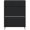 Batu skrynia BREDA 78 x 24 x 103 cm Apdirbta mediena Juoda