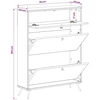 Batu skrynia BREDA 78 x 24 x 103 cm Apdirbta mediena Balta