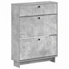 Batu skrynia EDE 78 x 24 x 103 cm Apdirbta mediena Betono pilka