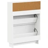 Batu skrynia EDE 78 x 24 x 103 cm Apdirbta mediena Balta