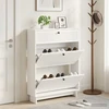 Batu skrynia EDE 78 x 24 x 103 cm Apdirbta mediena Balta