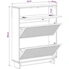 Batu skrynia EDE 78 x 24 x 103 cm Apdirbta mediena Balta