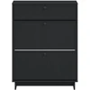 Batu skrynia EDE 78 x 24 x 103 cm Apdirbta mediena Juoda