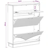 Batu skrynia HOORN 78 x 24 x 100 cm Apdirbta mediena Balta