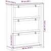 Batu skrynia CORONA 99 x 32 x 124,5 cm Kietos pušies mediena