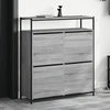 Batų spintelė su 4 atverčiamais stalčiais, pilka, 100x34x112cm