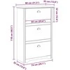 Batų stovas BODO 80 x 35 x 118 cm Apdirbta mediena Medus ruda