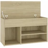 Batų suoliukas, sonoma ąžuolo, 80x30x45cm, apdirbta mediena