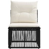 Be porankio sofa Juoda poliratanas