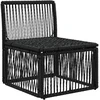 Be porankio sofa Juoda poliratanas