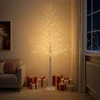 Beržinė kalėdinė eglutė Balta 25 x 25 x 210 cm Plastmasė