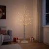 Beržinė Kalėdų eglutė Balta 22 x 22 x 150 cm Plastmasė 232 LED