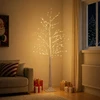 Beržinė Kalėdų eglutė Balta 22 x 22 x 180 cm Plastmasė 319 LED