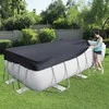 Bestway® Flowclear™ PVC baseino uždangalas 396 x 185 cm, juodas, kvadratinis