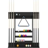 Biliardo lazdos stovas Apdirbta mediena 93 x 12 x 103 cm Juoda