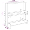 Biliardo lazdos stovas Apdirbta mediena 60 x 35 x 60 cm Balta
