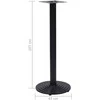 Bistro stalo kojelė Juoda Ø43x107 cm Ketaus
