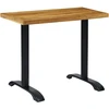 Bistro stalo kojos, 2 vnt., juodos, 61x8x72 cm, ketaus