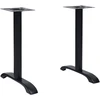 Bistro stalo kojos, 2 vnt., juodos, 61x8x72 cm, ketaus