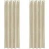 Užtemdymo užuolaidos 2 pcs Kreminė 140 x 245 cm Aksomas
