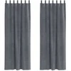 Užtemdymo užuolaidos 2 pcs Šviesiai pilka 140 x 260 cm Aksomas