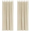 Užtemdymo užuolaidos 2 pcs Kreminė 140 x 260 cm Aksomas