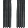 Užtemdymo užuolaidos 2 pcs Šviesiai pilka 140 x 225 cm Aksomas
