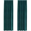 Užtemdymo užuolaidos 2 pcs Tamsiai žalia 140 x 225 cm Aksomas