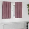 Užtemdymo užuolaidos 2 pcs Tamsiai rožinė 140 x 140 cm Aksomas