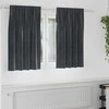 Užtemdymo užuolaidos 2 pcs Tamsiai pilka 140 x 140 cm Aksomas