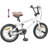 BMX Dviratis 16 Colių 5-8 metų amžiaus Balta
