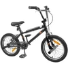 BMX Dviratis 16 Colių 5-8 metų amžiaus Juoda