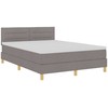 LED Čiužinio Lova su LED juostelėmis Taupe 160 x 200 cm audinys