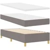 Kiemas lova su čiužiniu su galvūgalio Taupe 80 x 200 cm audinys