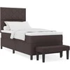 Kiemas lova su galvūgalio Tamsiai rudas 100 x 200 cm audinys