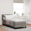 Kiemas lova su galvūgalio Taupe 200 x 80 cm audinys