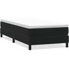 Box Spring Lova be čiužinio Juoda 100x210 cm aksomas