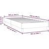 Box Spring Lova be čiužinio Juoda 100x220 cm aksomas