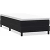 Box Spring Lova be čiužinio Juoda 100x220 cm aksomas